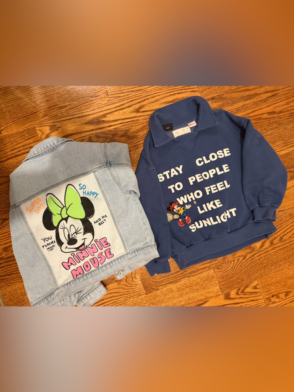 Zara Disney Blue Kids Sweatshirt and denim Jacket